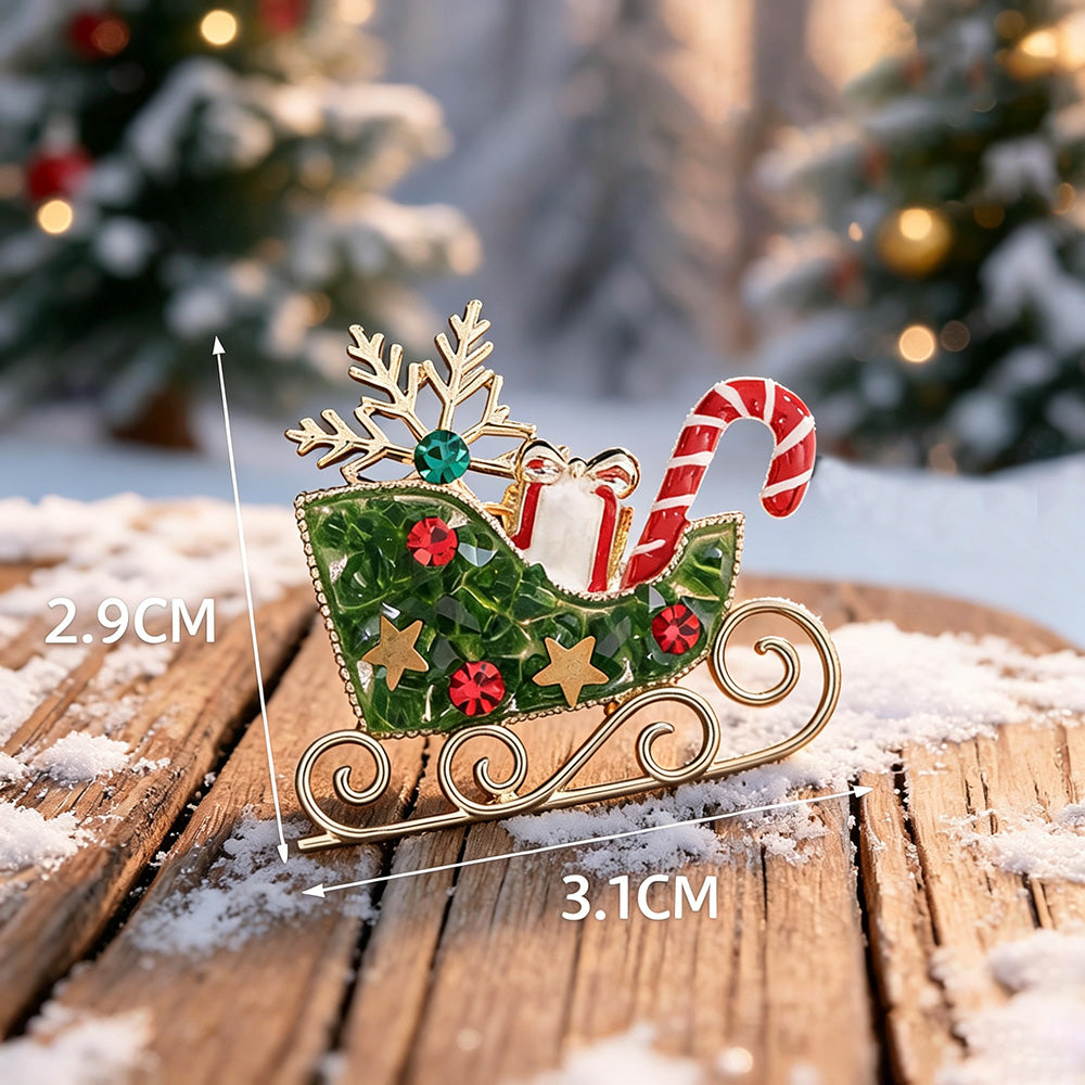 Cute Christmas Hat Bell Series Brooch Pins 6W6JPB60
