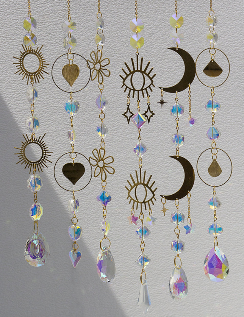 Colorful Sun Moon Hanging Crystal Decoration DPCD1