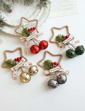 Star Jingle Bell Handmade Christmas Hanging DP25H450