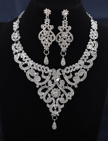 Vintage Rhinestone Wedding Party Jewelry Set DPJS1219