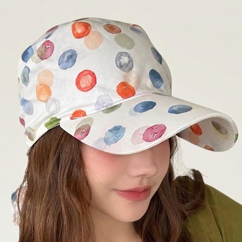 Colorful Polka Dot Summer Tie Back Bandana Cap MK2BW6W6HAT90