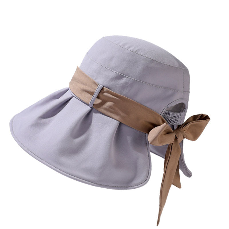 Elegant Bow Knot Wide Brim Bucket Hat 8BK6HAT158T