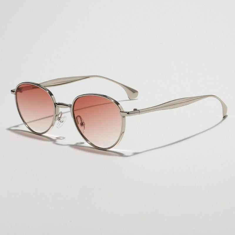Metal Oval Frame Sunglasses - DippedShop Wholesale - #7459