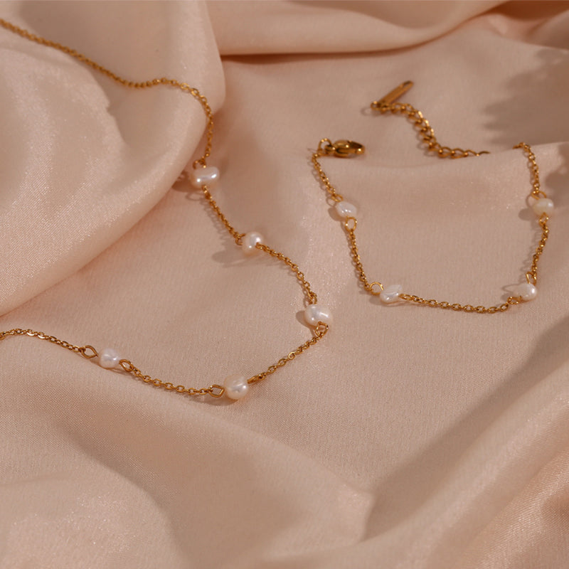 2+ Simple Irregular Pearl Chain Necklaces DPJN2914