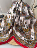 Retro Paisley Print Jacquard Neckerchief Square Scarf MK2BW6W6NSI08