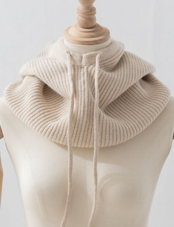 Drawstring Hooded Scarf One-Piece Hat & Scarf DPS1612