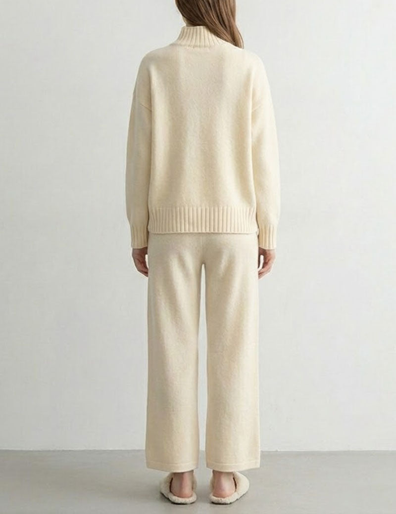 2 Piece Casual Mock Neck Sweater Loose Pants Set DP25H652