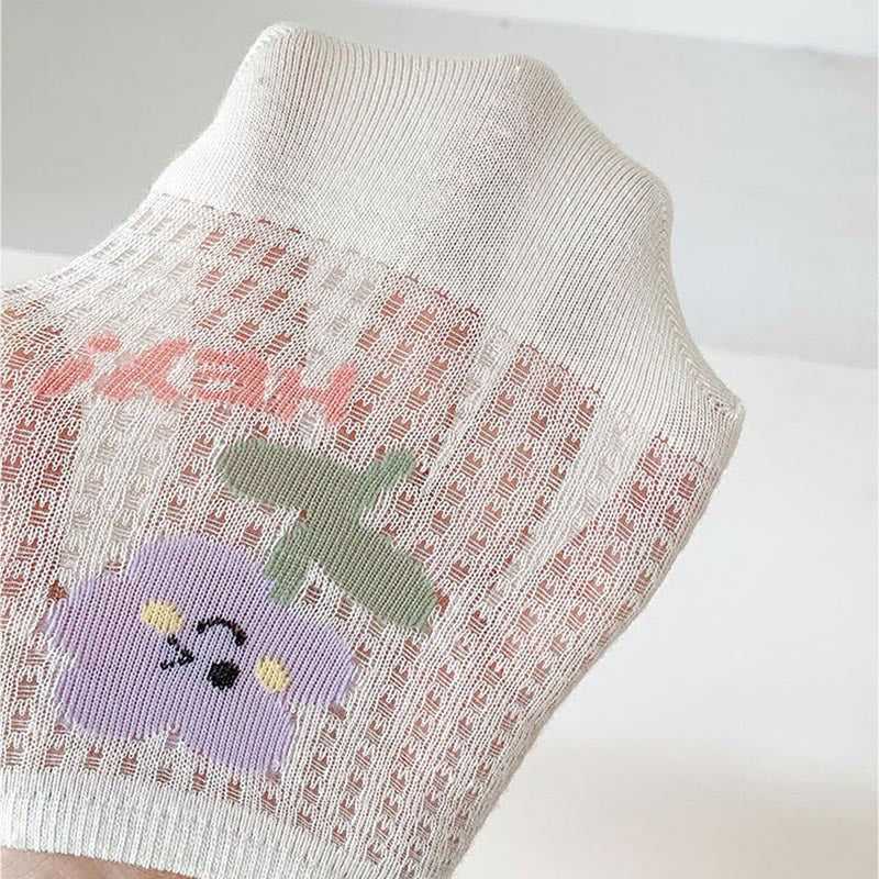 Floral Mesh No Show Socks - DippedShop Wholesale - #3363