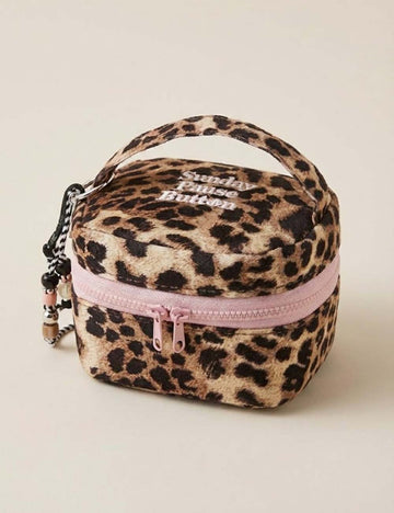 Leopard Print Travel Mini Square Makeup Bag DP25H558