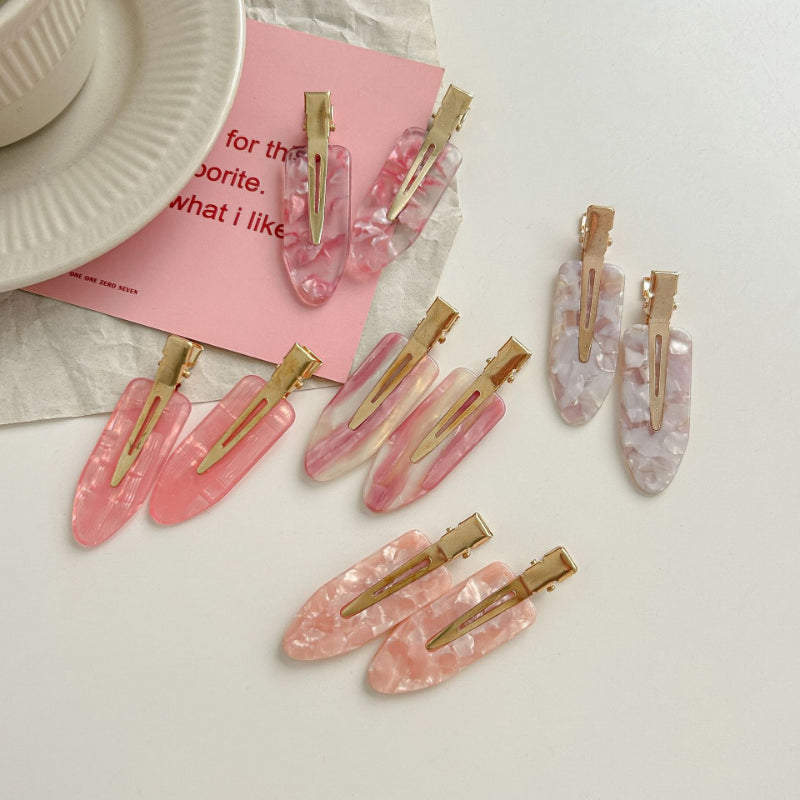 2+ 2Pcs Simple Sweet Pink Hair Clips DPJC2404