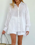 Striped Lantern Sleeve Set - DippedShop Wholesale - #1043