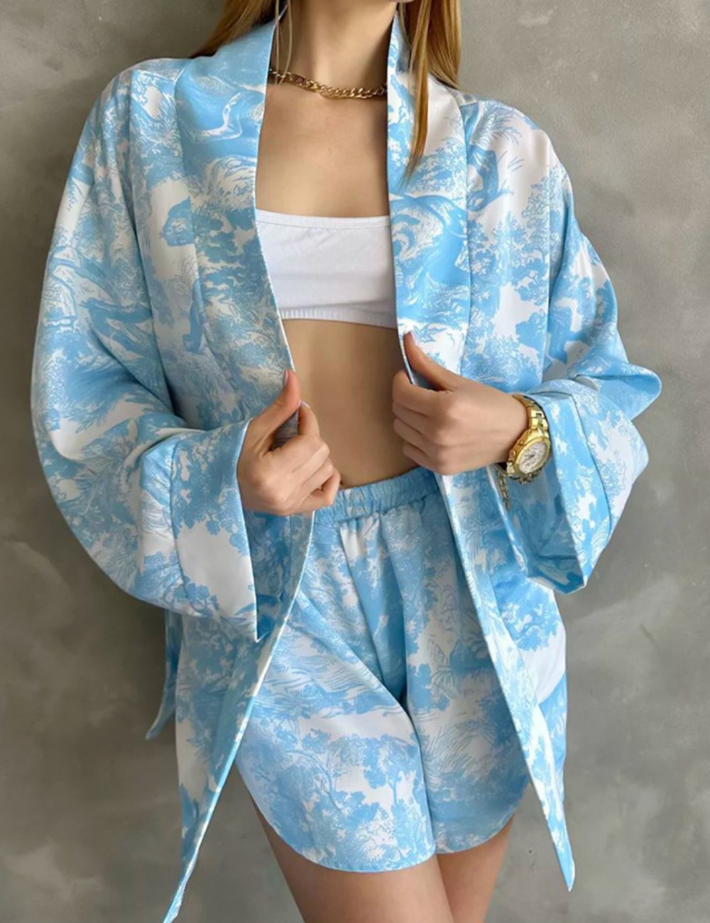 Print Soft Homewear Set - DippedShop Wholesale - #9715
