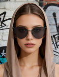 Retro Metal Oval Sunglasses - DippedShop Wholesale - #6867