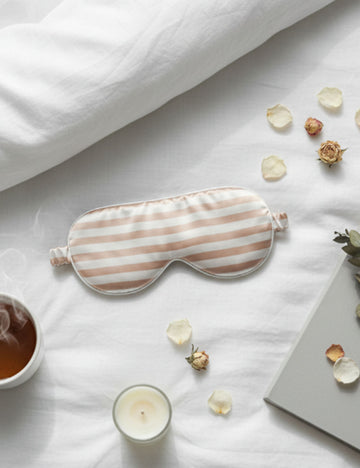 Color Contrast Striped Silk Sleep Mask DP25F937