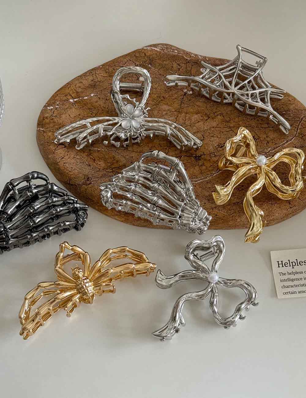 Halloween Metal Bow Large Hair Claw DP25G523