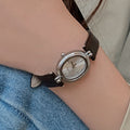 Oval Dial Leather Watch - DippedShop Wholesale - #1395
