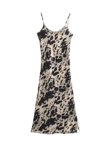 Trendy Animal Print Spaghetti Strap Dress DP25D977