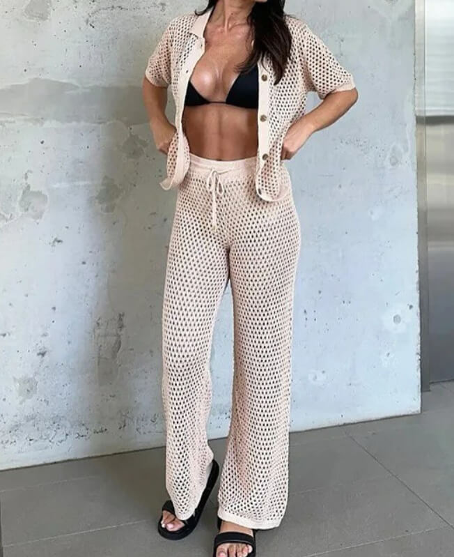 Sexy Knit Cover Up Beach Cover Up Set DP25B734