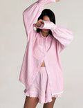 Flounce Solid Homewear Set - DippedShop Wholesale - #0035