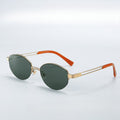Vintage Metal Oval Sunglasses - DippedShop Wholesale - #5907