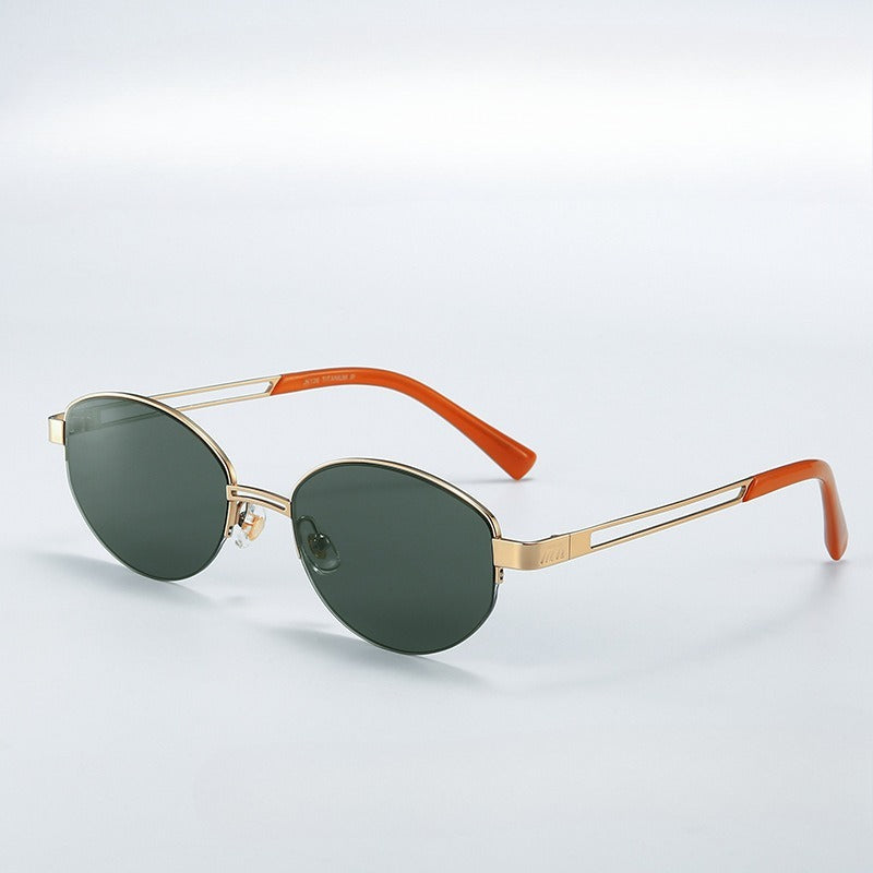 Vintage Metal Oval Sunglasses - DippedShop Wholesale - #5907