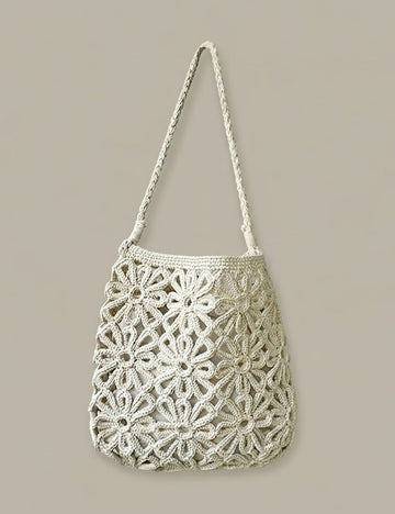 Hollow Flower Woven Bag - DippedShop Wholesale - #9667