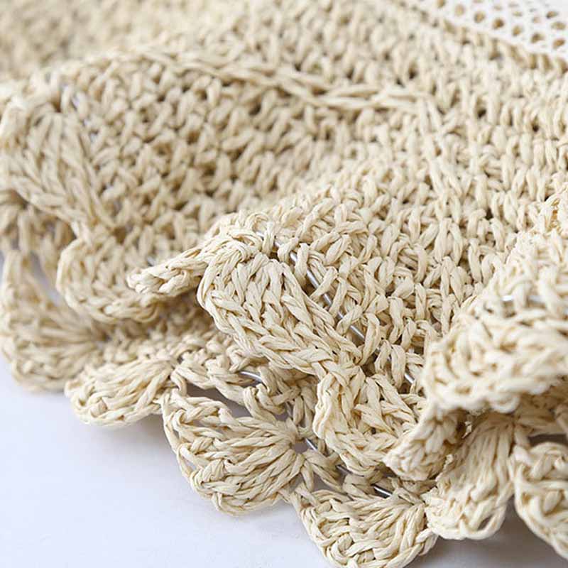 Lace Bowknot Straw Hat - DippedShop Wholesale - #4547