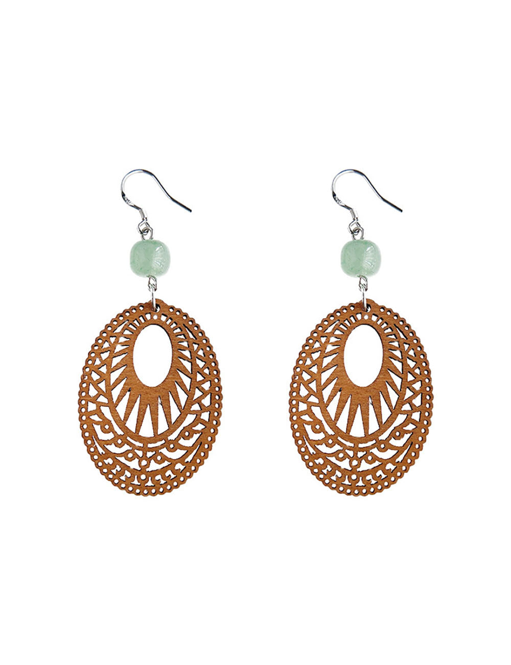 Handcrafted Wooden Antique Earrings - DippedShop Wholesale - #3555