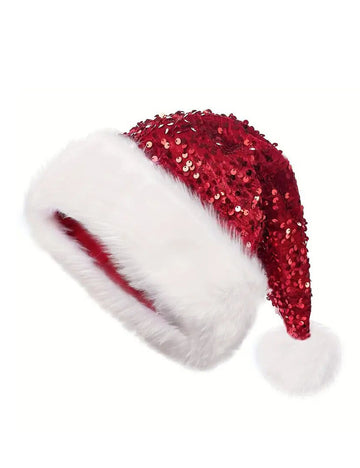 Sparkling Sequins Knitted Party Beanie Santa Hat DP25H444