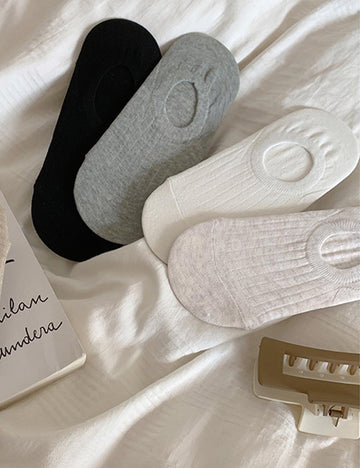 Solid Color Versatile Cotton No Show Socks DP25H755