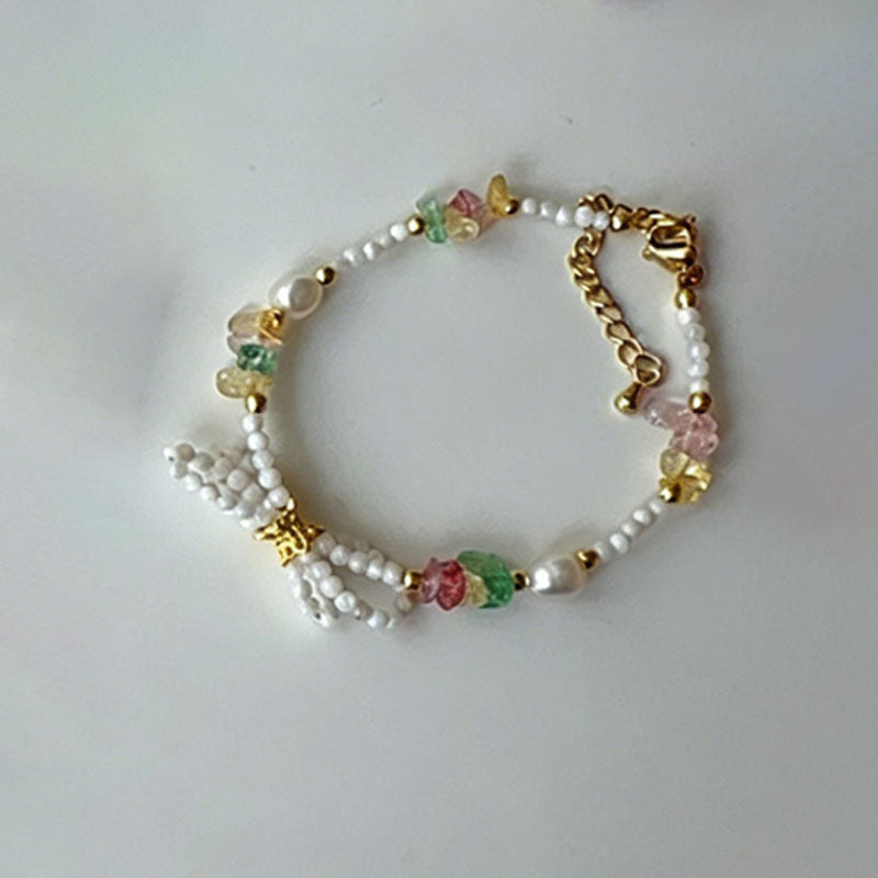 Vintage Pearl Bow Necklace - DippedShop Wholesale - #8563