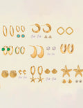 Gold Plated Rhinestone Hoops - DippedShop Wholesale - #9667
