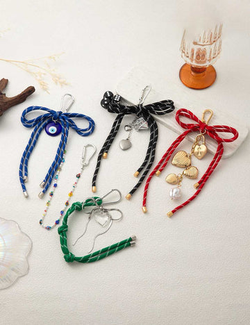 Cute Bow Knot Rope Braided Bag Charm DP25H609