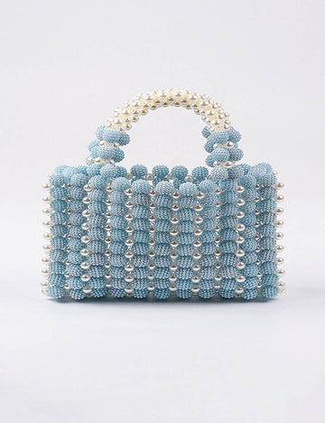 Vintage Pearl Beaded Tote - DippedShop Wholesale - #9299