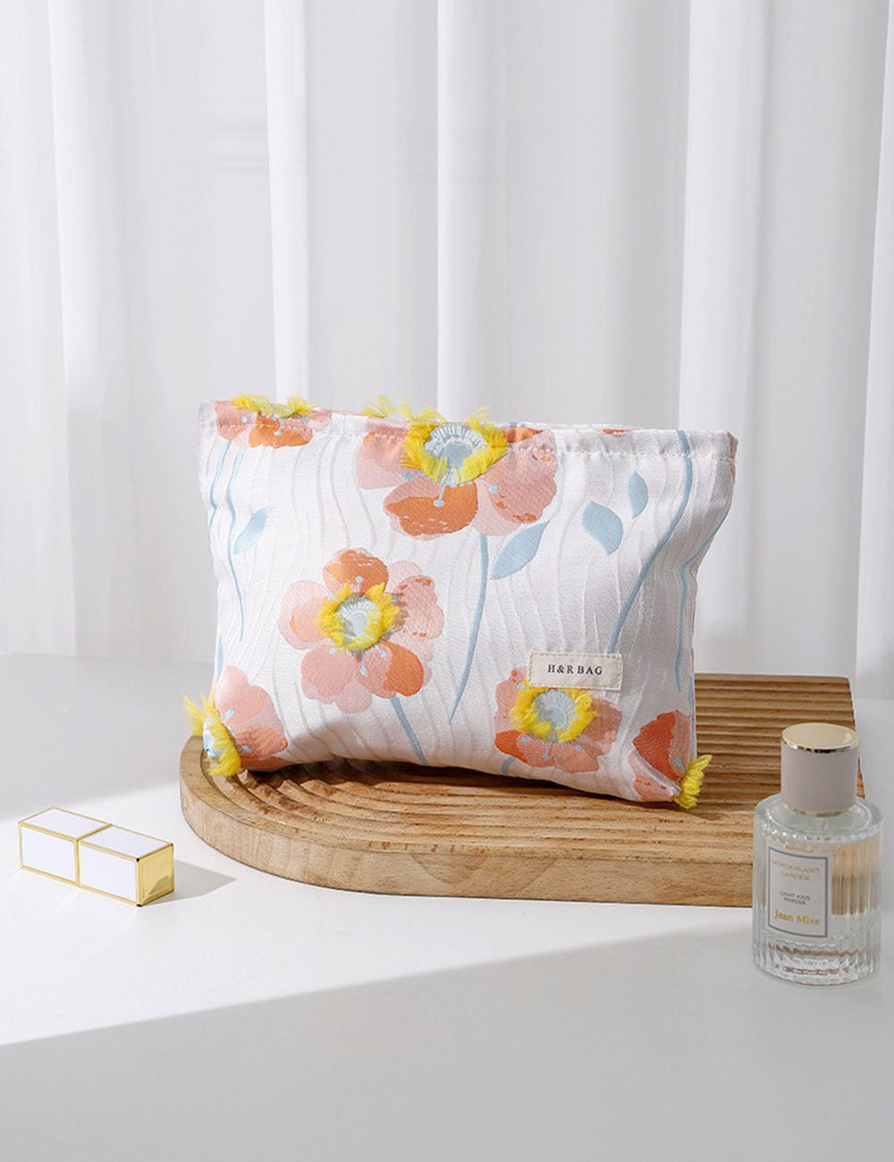 Colorful Embroidered Floral Cosmetic Bag - DippedShop Wholesale - #0931
