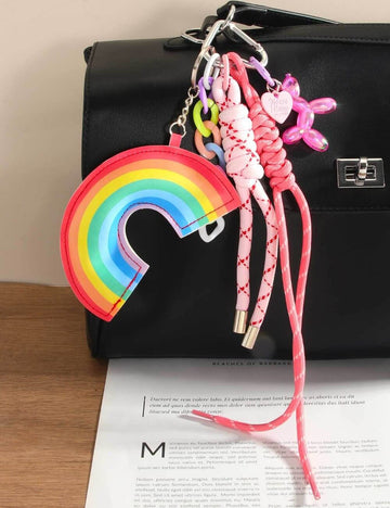 Rainbow Dog Rope Keychain Bag Charms DP25B543