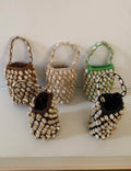 Beaded Woven Bucket Bag - DippedShop Wholesale - #6787