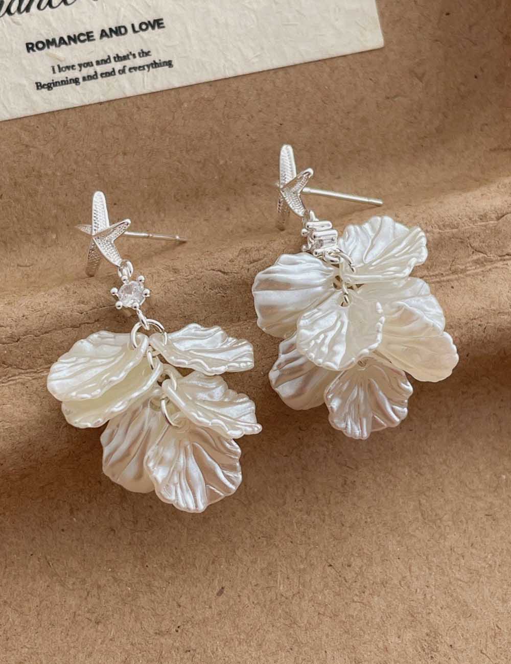 Starfish Shell Dangle Earrings - DippedShop Wholesale - #7219