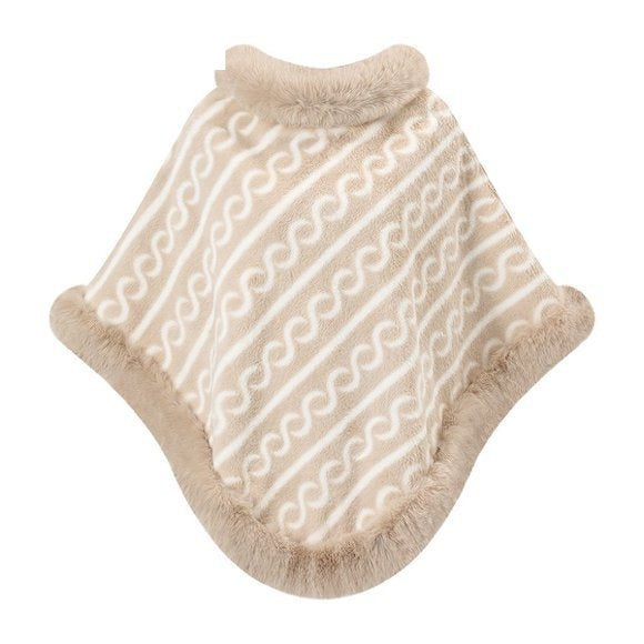 Faux Fur Poncho Cape - DippedShop Wholesale - #9619