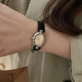 Oval Dial Leather Watch - DippedShop Wholesale - #3091