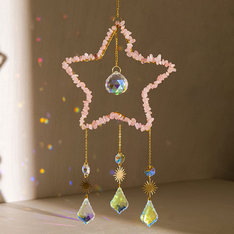 Star Crystal Suncatcher Pendant - DippedShop Wholesale - #4019