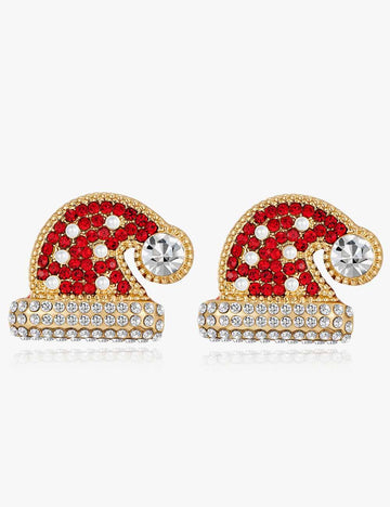 Trendy Enamel Christmas Theme Rhinestone Dangle Earring DP25G793
