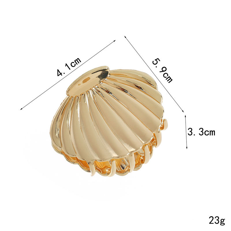 Simple Gold Shell Non-Slip Hair Claw MK2MBEP6W6HCP374