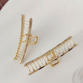 Minimalist Gold Large Metal Geometric Hiar Claw MK2MBEP6W6HCP367