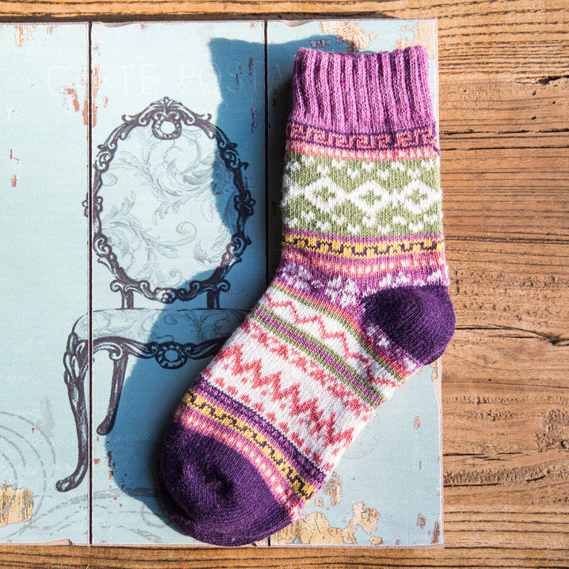 Ethnic Mid-Calf Socks - DippedShop Wholesale - #1571