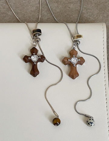 Cross Pendant Chain Necklace - DippedShop Wholesale - #6019