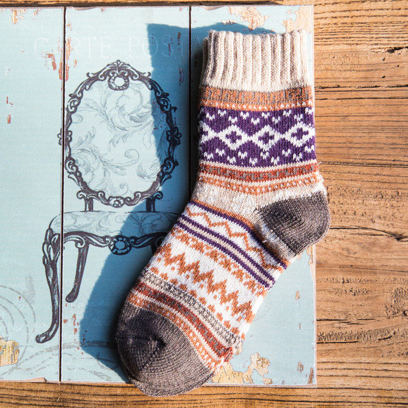 Ethnic Mid-Calf Socks - DippedShop Wholesale - #4339