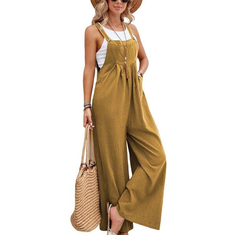 Solid Color Jumpsuit - DippedShop Wholesale - #3795