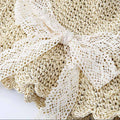 Lace Bowknot Straw Hat - DippedShop Wholesale - #1779