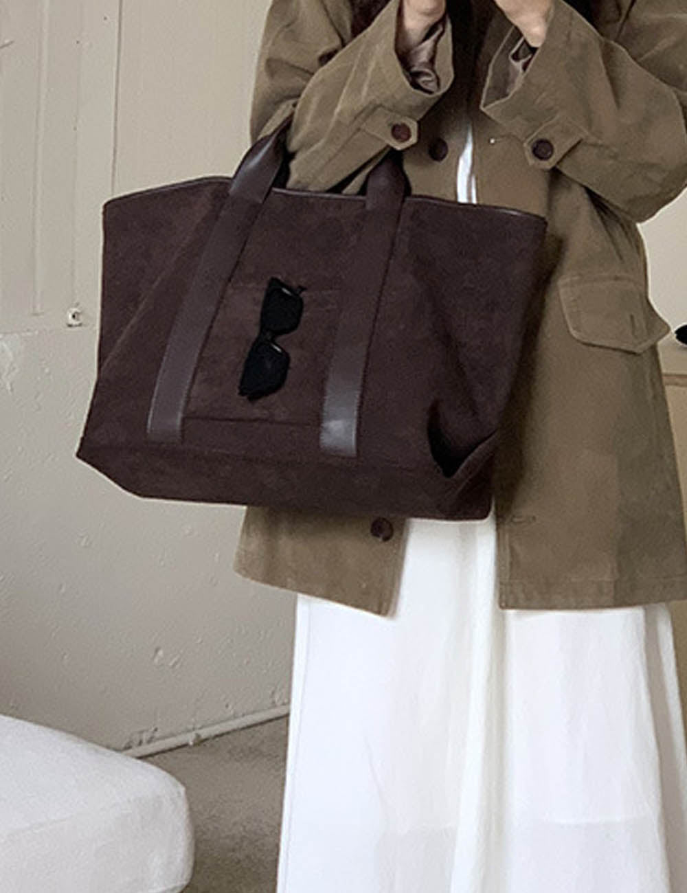 Simple Large Capacity Suede Tote Bag DP25G631